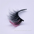 100% Mink Glitter chicoteia os cílios de vison sparkle rosa